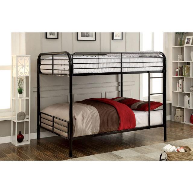 BROCKET Black Metal Full/Full Bunk Bed - My Sweet Home Furniture (Queens, NY)