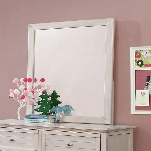 Brogan Antique White Mirror - My Sweet Home Furniture (Queens, NY)