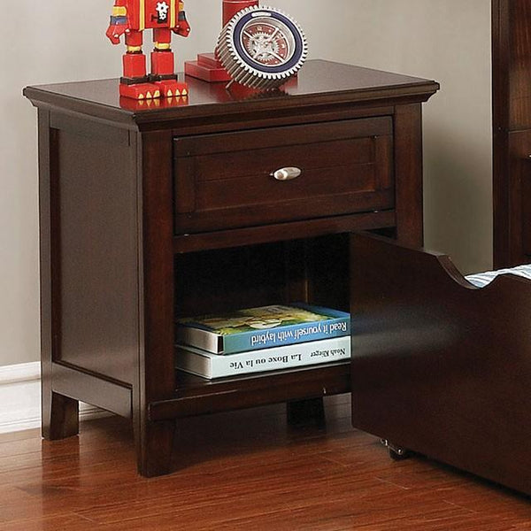 Brogan Brown Cherry Night Stand - My Sweet Home Furniture (Queens, NY)