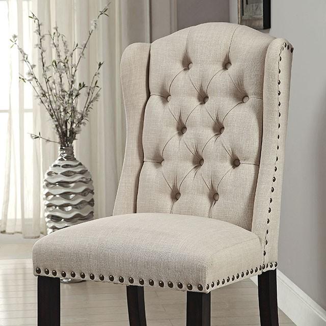 Wingback Chair, Beige (2/CTN) - My Sweet Home Furniture (Queens, NY)