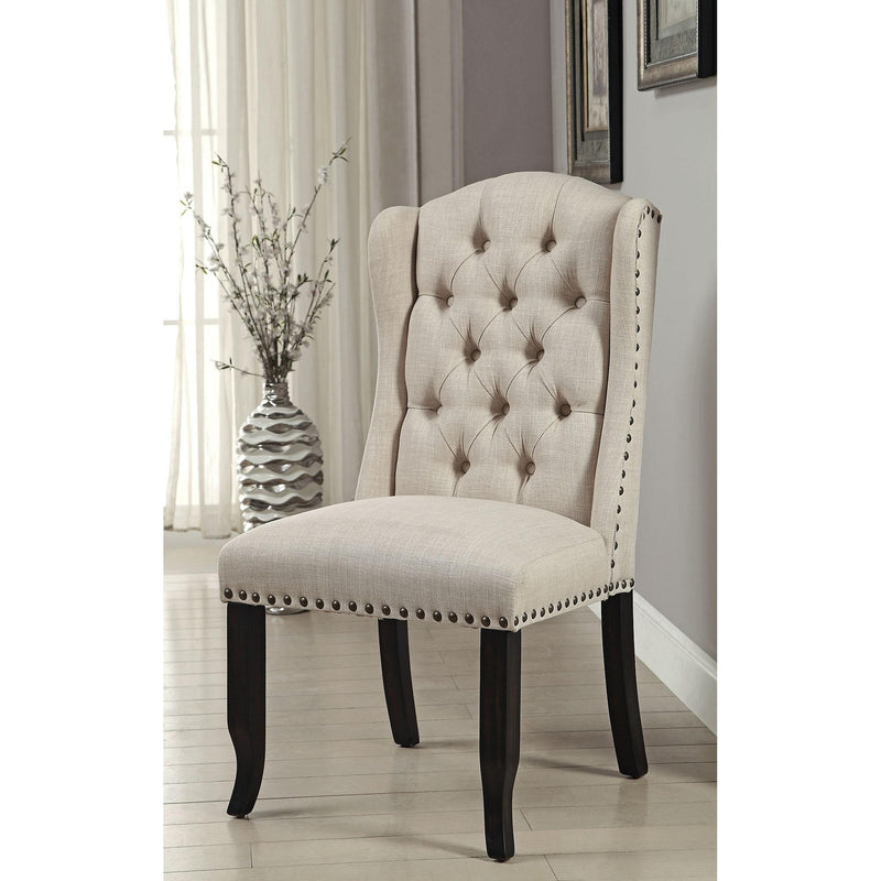 Wingback Chair, Beige (2/CTN) - My Sweet Home Furniture (Queens, NY)