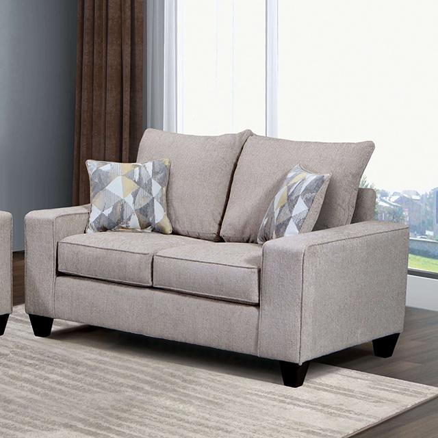 WEST ACTION Loveseat, Beige - My Sweet Home Furniture (Queens, NY)