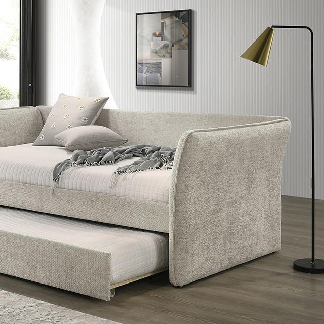 Yuri Twin Daybed w/ Trundle Beige - My Sweet Home Furniture (Queens, NY)
