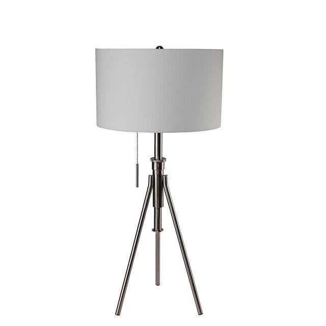 Zaya Brushed Steel Table Lamp - My Sweet Home Furniture (Queens, NY)