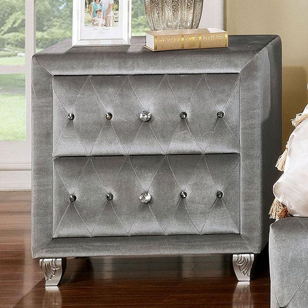 Alzir Gray Night Stand - My Sweet Home Furniture (Queens, NY)