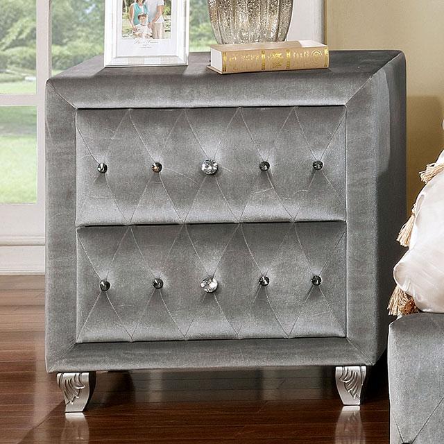 Alzir Night Stand Gray - My Sweet Home Furniture (Queens, NY)