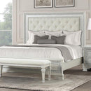 Stella Mia E.King & Queen Bed White & White - My Sweet Home Furniture (Queens, NY)