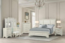 Stella Mia E.King & Queen Bed White & White - My Sweet Home Furniture (Queens, NY)