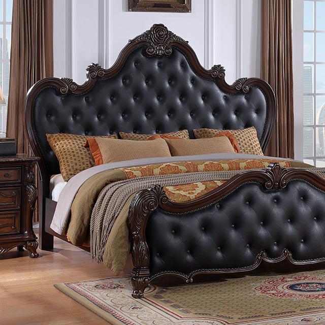 Ventresca E.King & Queen Bed White & Chrome - My Sweet Home Furniture (Queens, NY)