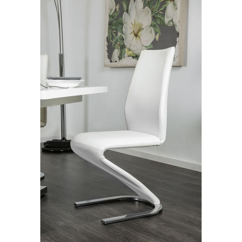 Midvale White/Chrome Dining Table - My Sweet Home Furniture (Queens, NY)