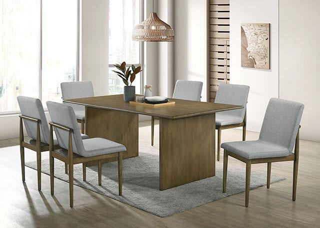 ST GALLEN Side Chair (2/CTN), Natural Tone/Light Gray - My Sweet Home Furniture (Queens, NY)