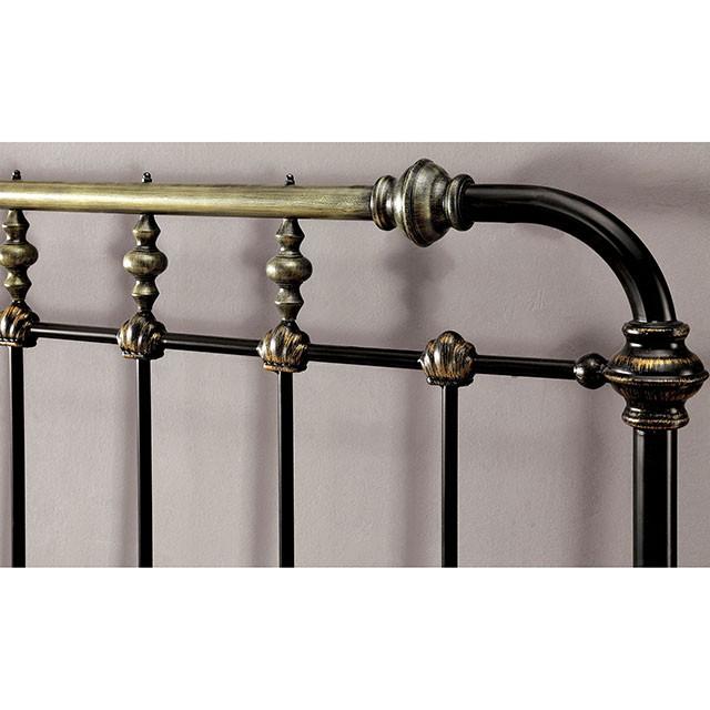 RIANA Antique Black Metal Full Bed - My Sweet Home Furniture (Queens, NY)
