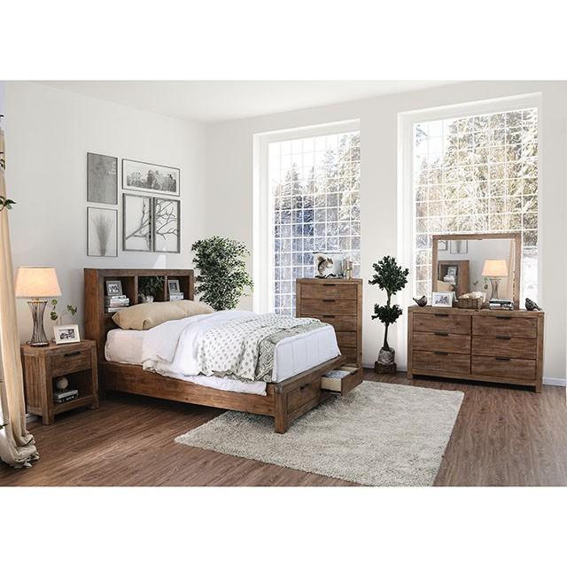 Mcallen Weathered Light Oak E.King Bed - My Sweet Home Furniture (Queens, NY)