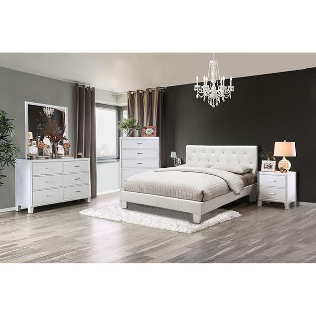 Velen White Cal.King Bed - My Sweet Home Furniture (Queens, NY)