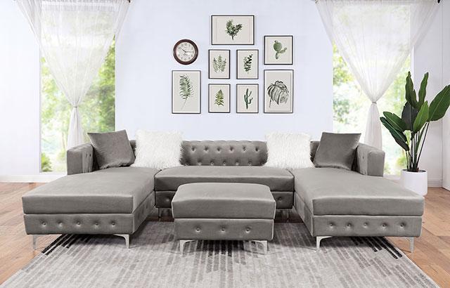 CIABATTONI Sectional, Gray - My Sweet Home Furniture (Queens, NY)