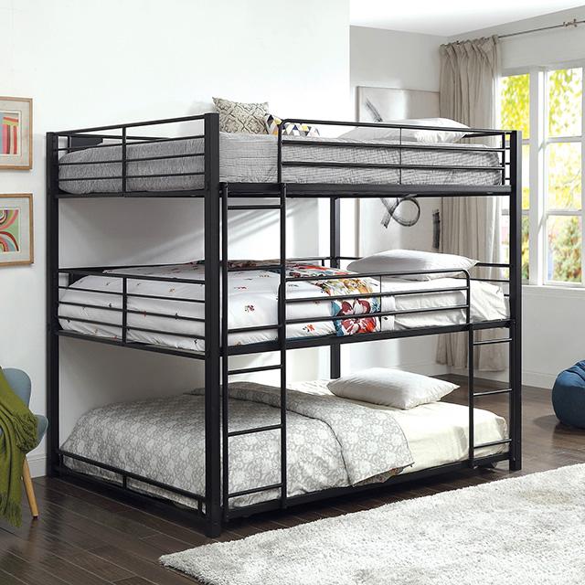 Olga I Antique Black Full/Full Bunk Bed - My Sweet Home Furniture (Queens, NY)