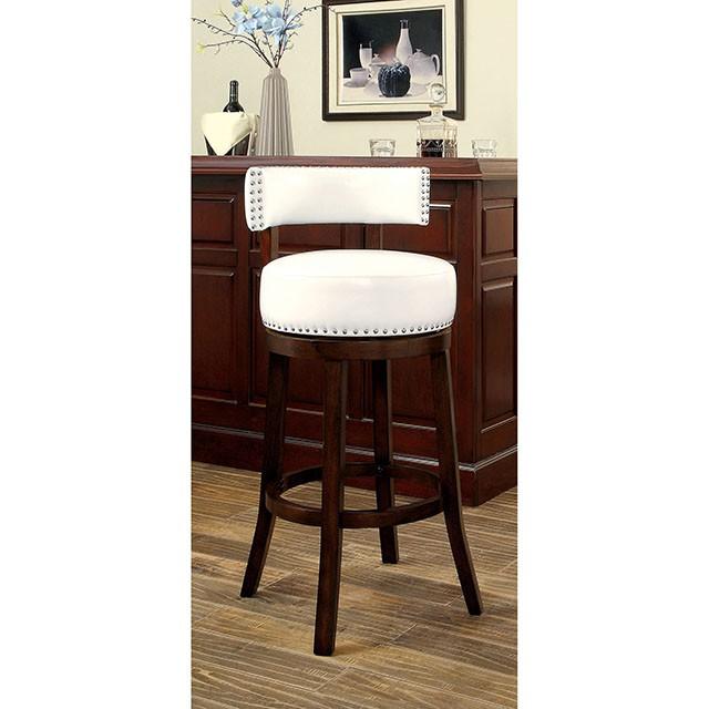SHIRLEY Dark Oak/White 29" Bar Stool - My Sweet Home Furniture (Queens, NY)