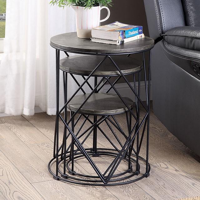 Madyson 3 Pc. Nesting Table Black - My Sweet Home Furniture (Queens, NY)