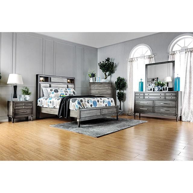 DAPHNE Gray Queen Bed - My Sweet Home Furniture (Queens, NY)