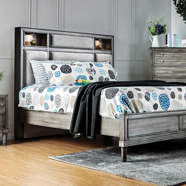 DAPHNE Gray Cal.King, E.King & Queen Bed - My Sweet Home Furniture (Queens, NY)