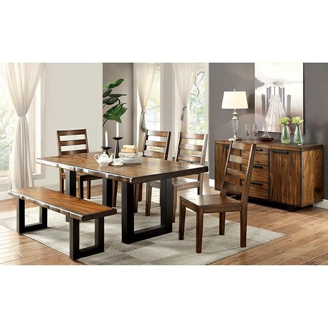 MADDISON Tobacco Oak/Black Bench - My Sweet Home Furniture (Queens, NY)