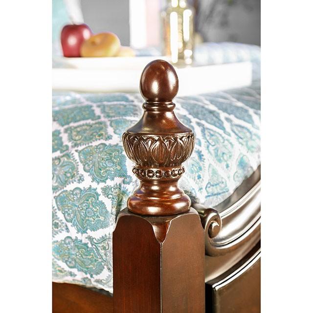 Mandura Cherry Queen Bed - My Sweet Home Furniture (Queens, NY)