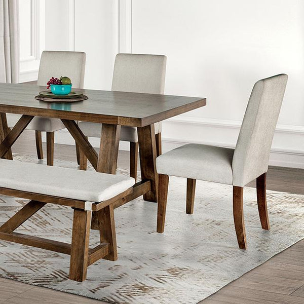 Losone Dining Table Set with Bench Rustic - My Sweet Home Furniture (Queens, NY)