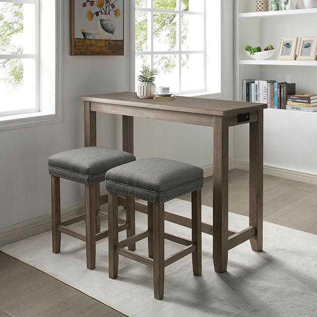 Caerleon 3 & 4 Piece Counter Ht. Set Gray & Blue - My Sweet Home Furniture (Queens, NY)