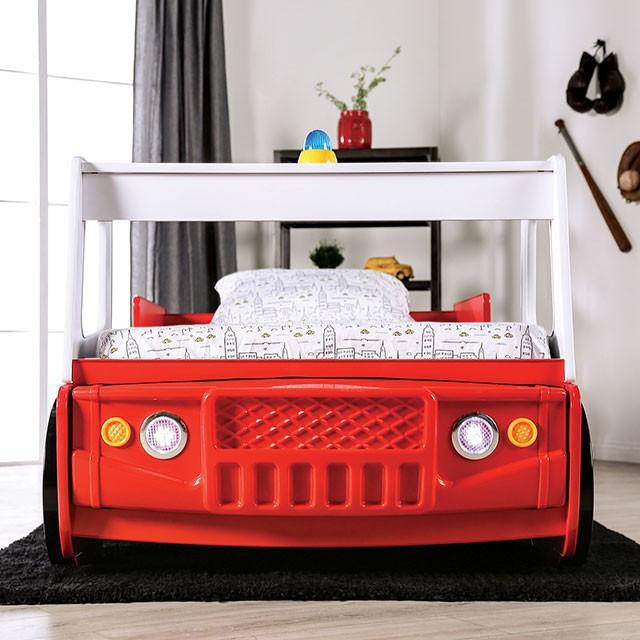 FIERSTALL Twin Bed, Red - My Sweet Home Furniture (Queens, NY)