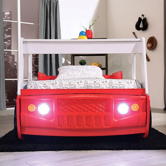 FIERSTALL Twin Bed, Red - My Sweet Home Furniture (Queens, NY)