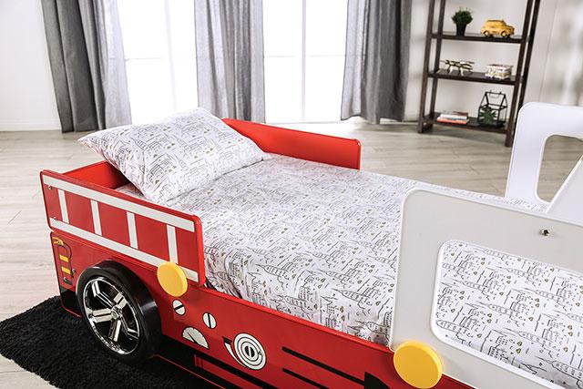 FIERSTALL Twin Bed, Red - My Sweet Home Furniture (Queens, NY)