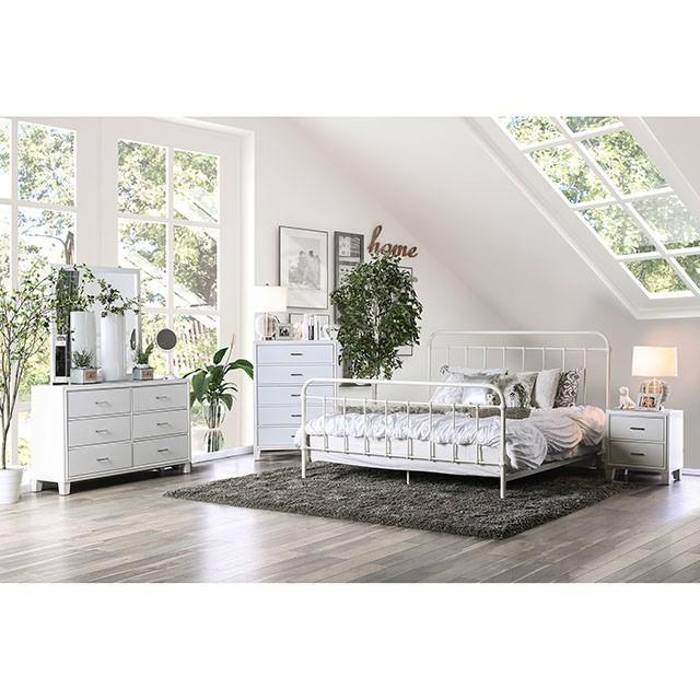 IRIA Vintage White Full Bed - My Sweet Home Furniture (Queens, NY)