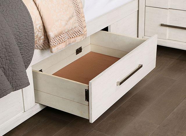 KARLA E.King Bed, White - My Sweet Home Furniture (Queens, NY)