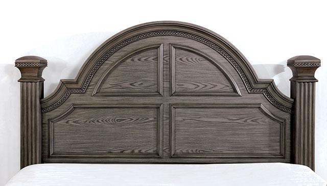 PAMPHILOS Queen Bed, Gray - My Sweet Home Furniture (Queens, NY)
