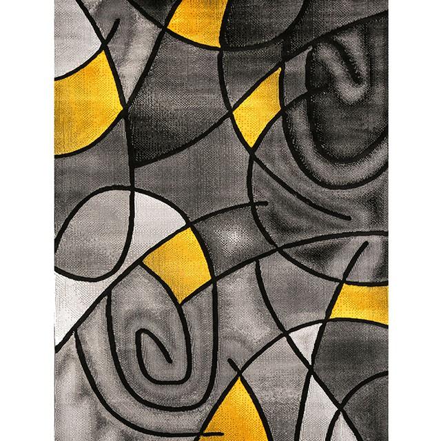 Sivas Charcoal Yellow 8' X 10' Area Rug - My Sweet Home Furniture (Queens, NY)