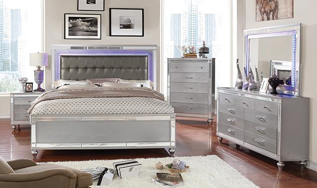 Brachium Silver Night Stand - My Sweet Home Furniture (Queens, NY)