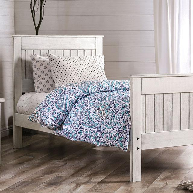 Rockwall Full, Queen, & Twin Bed White, Gray, & White - My Sweet Home Furniture (Queens, NY)