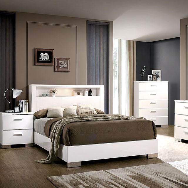 Carlie Bed White & Black - My Sweet Home Furniture (Queens, NY)