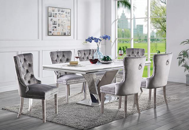 Valdevers 7 Pc Dining Table Set - My Sweet Home Furniture (Queens, NY)