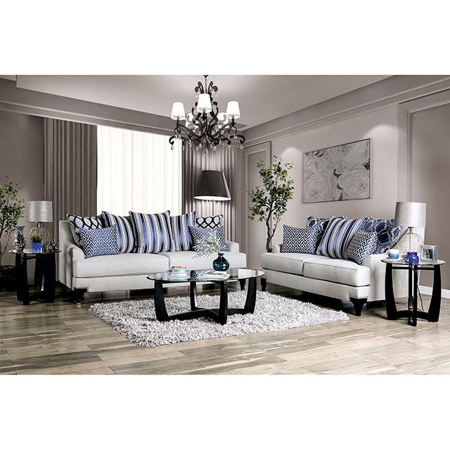 Sisseton Light Gray Love Seat - My Sweet Home Furniture (Queens, NY)