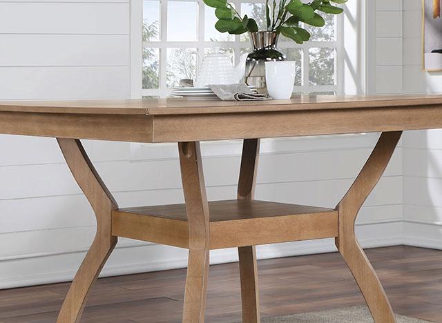 UPMINSTER Counter Ht. Table, Natural Tone - My Sweet Home Furniture (Queens, NY)