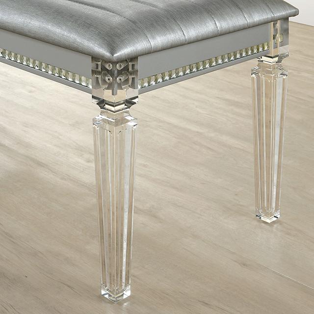 MADDIE Bench, Silver - My Sweet Home Furniture (Queens, NY)