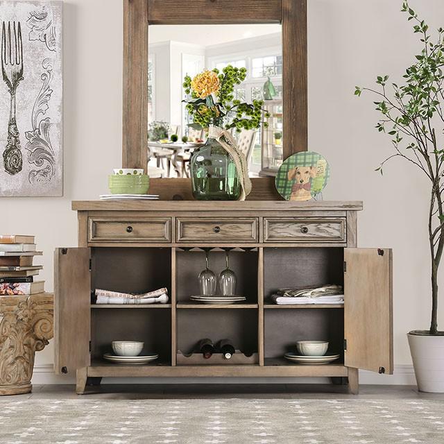 Patience Rustic Natural Tone Server - My Sweet Home Furniture (Queens, NY)