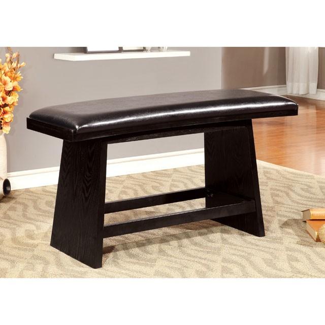 HURLEY Black Counter Ht. Bench - My Sweet Home Furniture (Queens, NY)