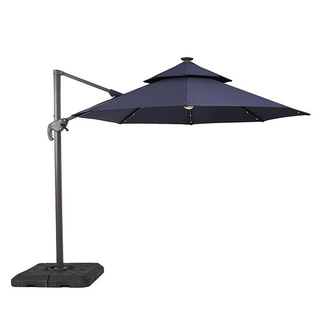 Nuti 10 Ft Round Umbrella w/ LED Light + 37" Large Base - My Sweet Home Furniture (Queens, NY)