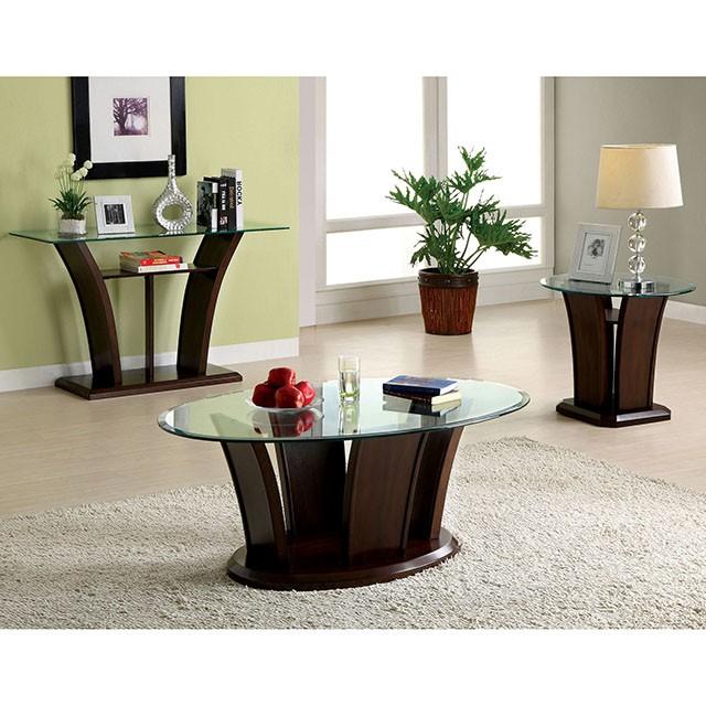 MANHATTAN IV Dark Cherry Sofa Table, Brown Cherry - My Sweet Home Furniture (Queens, NY)