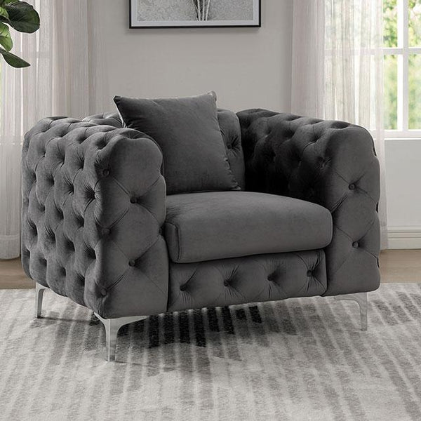 SAPPHIRA Chair, Dark Gray - My Sweet Home Furniture (Queens, NY)