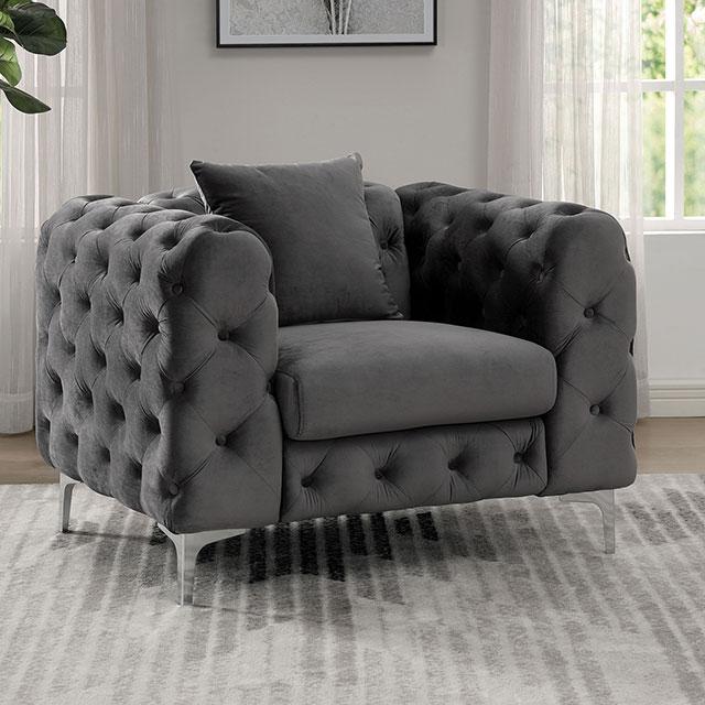 SAPPHIRA Chair, Dark Gray - My Sweet Home Furniture (Queens, NY)
