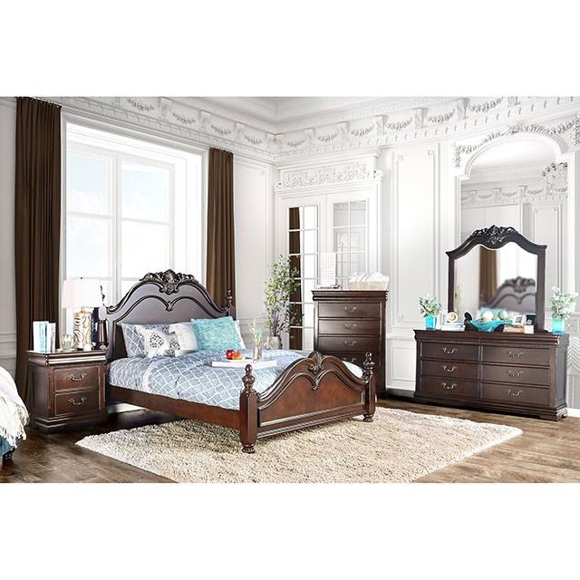 Mandura Cherry Queen Bed - My Sweet Home Furniture (Queens, NY)