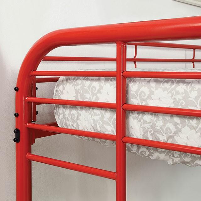 Opal Red Twin/Full Bunk Bed - My Sweet Home Furniture (Queens, NY)